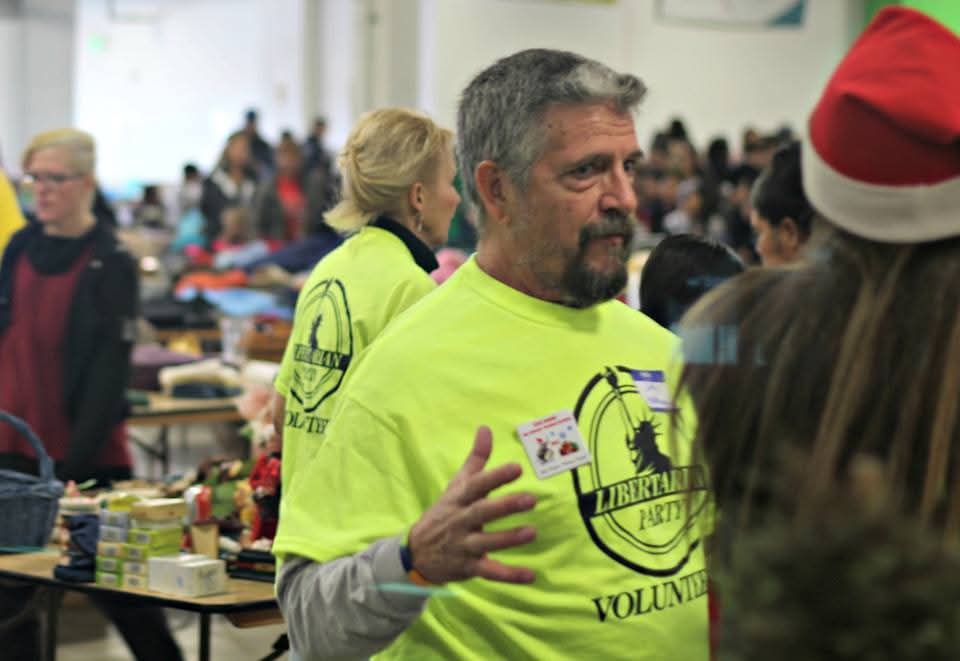 Libertarian Party volunteers at a community event